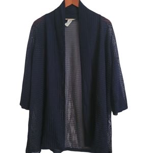 Front of closet 3xl navy blue 3/4 sleeve cardigan